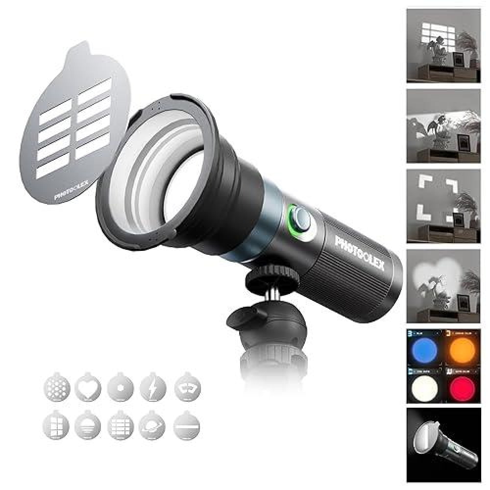 اسپات لایت PHOTOOLEX x AMBITFUL 10W Flash Light Photography Spotlight Four Colors