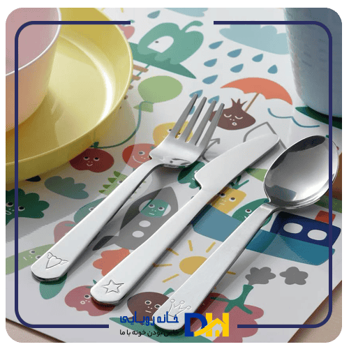 ست قاشق چنگال استیل کودک ایکیا FABLER