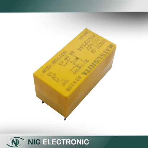 رله 48V مینیاتوری 8 پایه ژاپنی مارک MATSUSHITA کد DS2E-M