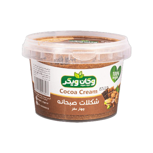 شکلات صبحانه چهارمغز وگان ویگر۴۰۰ گرمی
