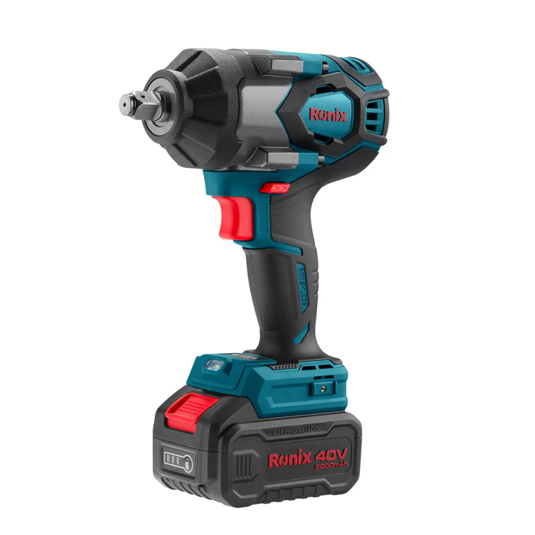 بکس شارژی 40 ولت براش لس 800 نیوتن متر 1/2 اینچ رونیکس مدل : 8907-40V