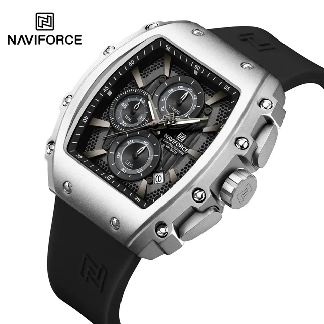 ساعت مچی کورنوگراف اورجینال برند نیویفورس nf8070 sbb naviforce