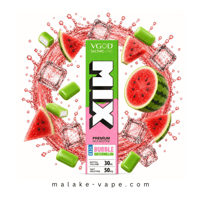 سالت آدامس هندوانه یخ ویگاد (30 میل) VGOD MIX BUBBLE WATERMELON