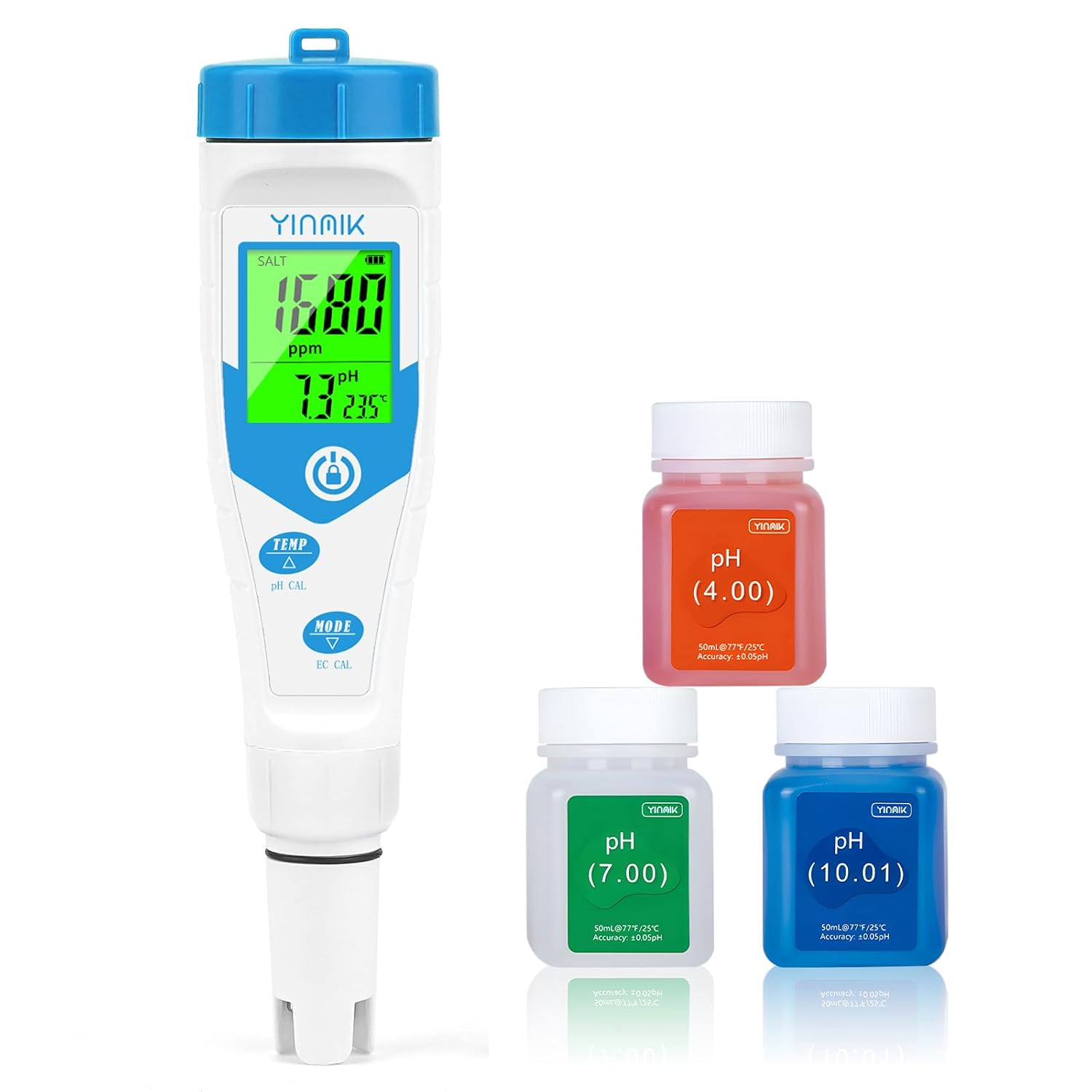تستر pH و پی اچ متر نمک استخر نمایش pH PPM