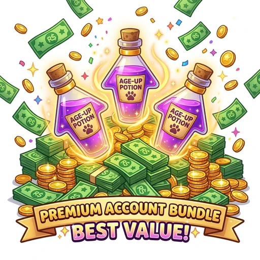 Roblox Games - All Items - Adopt Me, Account With 300 Age-up Potions Guaranteed + 200K+ Bucks
