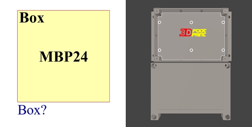 فوت پرینت 3بعدی باکس MBP24
