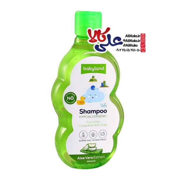 شامپو بچه بیبی لند آلوئه‌ورا Aloe Vera حجم 200 میلی لیتر