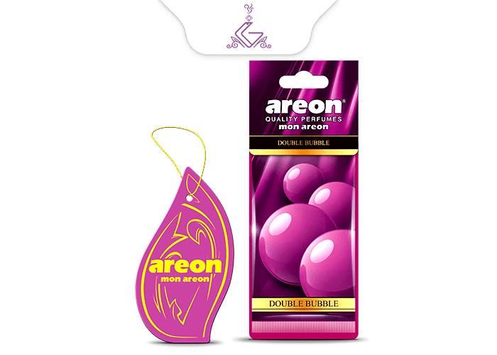 خوشبو کننده ماشینی آویز(کارتی) آدامس بادکنکی دوبل DOUBLE BUBBLE GUM برند آرئون AREON