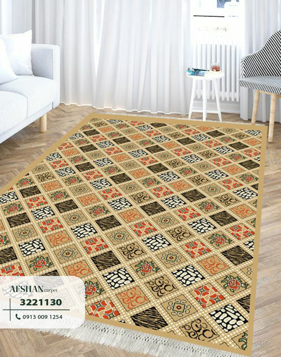 گلیم طرح ارغوان کد3221130 مینا