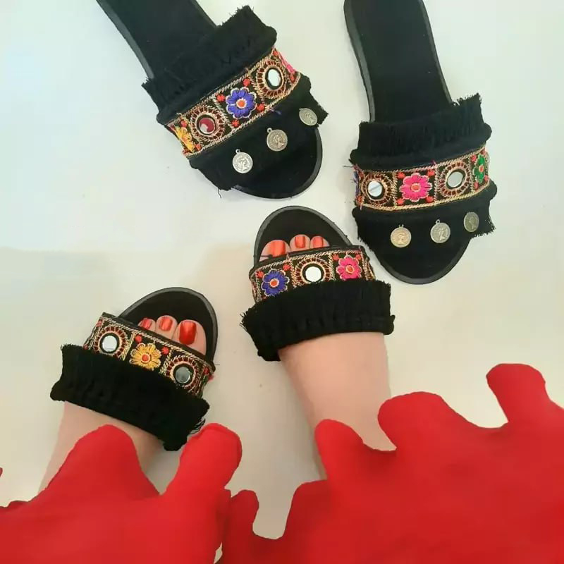 صندل مکرومه سوزندوری کد 2230