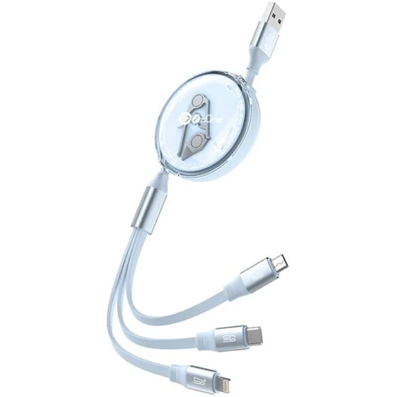 کابل شارژ و تبدیل USB سه در یک پرووان مدل PROONE PCC118R 1.1M