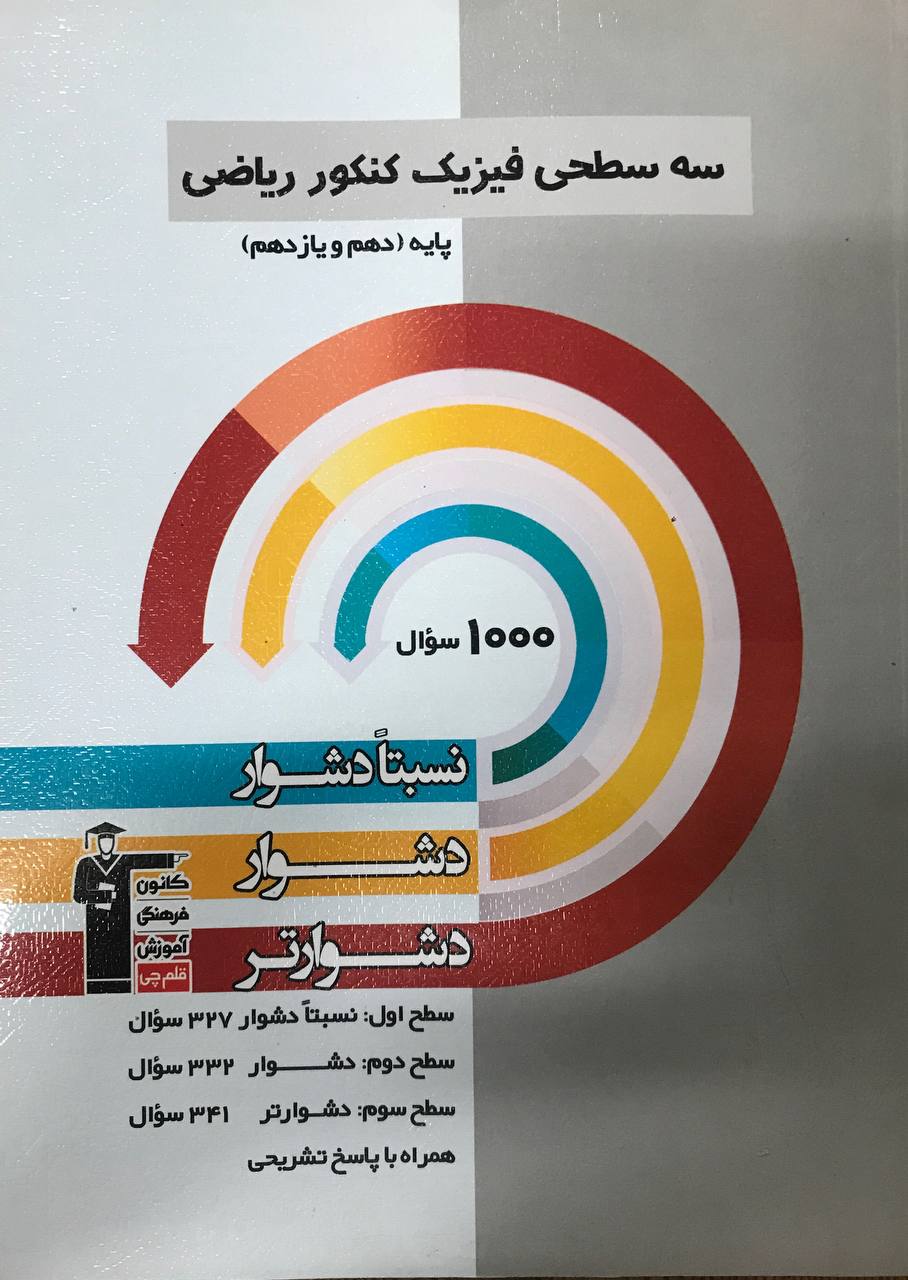 سه سطحی فیزیک پایه کنکور رشته ریاضی دهم و یازدهم  قلم چی