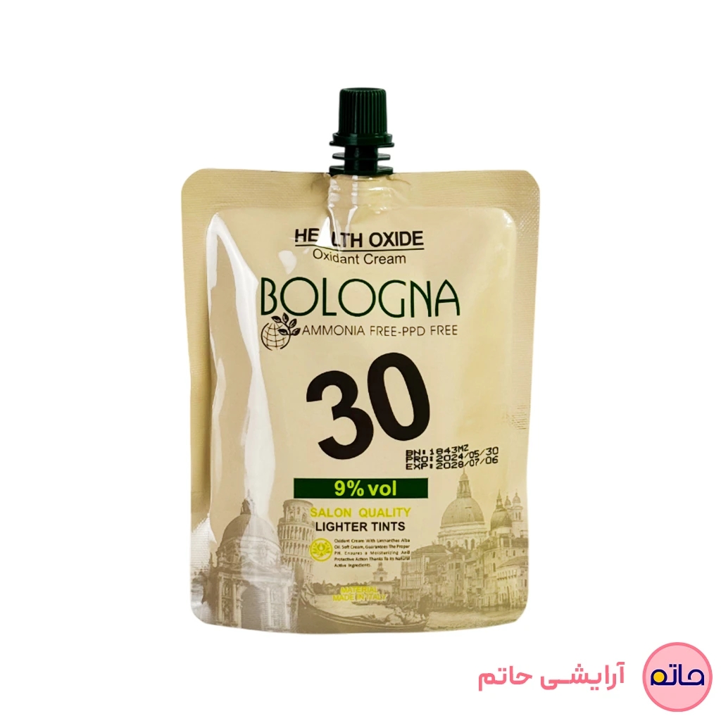 اکسیدان بلونیا 9 درصد (گیاهی و بدون آمونیاک) حجم 150 میلی لیتر