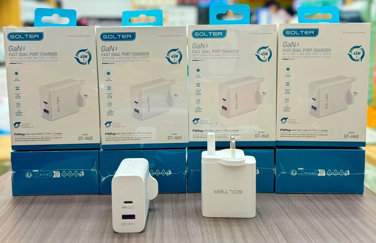 شارژر دیواری ۴۵وات گن گلتر مدل GT_H60