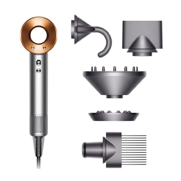 سشوار دایسون مدل HD07  ا  Dyson Supersonic Hair Dryer Nickel & Copper