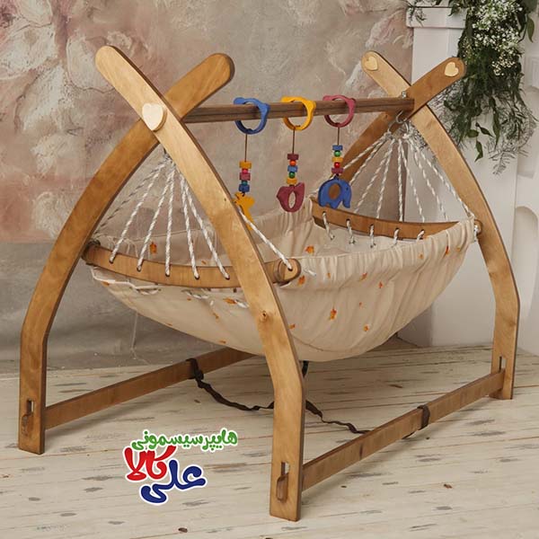 گهواره چوبی مدل سرخپوستی