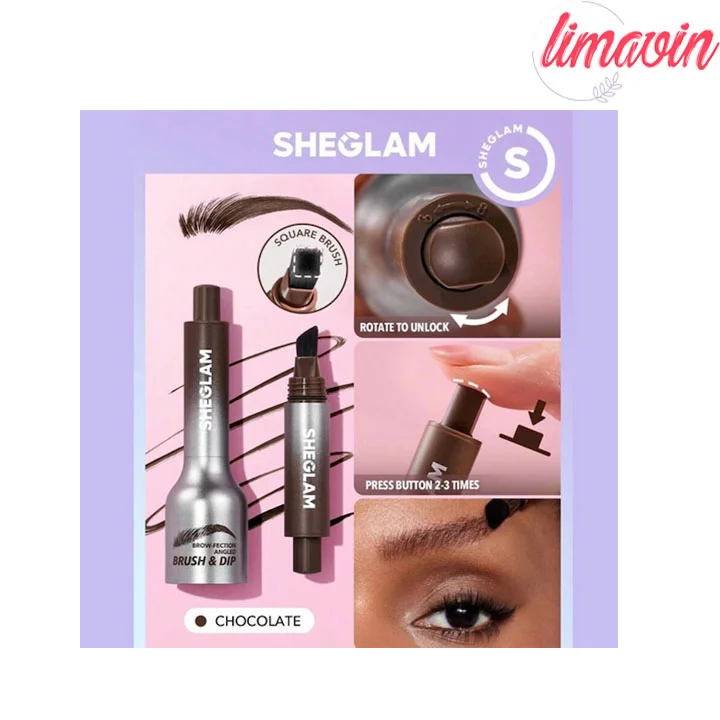 هاشور ابرو شیگلم مدل fection angled brush - chocolate