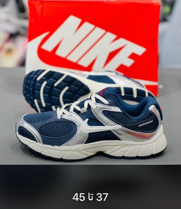 کتونی نایک وی فایو کی سایز 37 تا 45 سرمه ای و نقره ای NIKE V5K