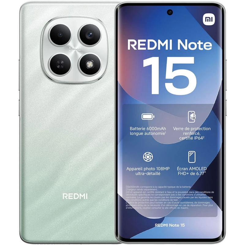 گوشی موبايل شیائومی مدل Redmi Note 15 4G ظرفیت 256 گیگابایت رم 8 گیگابایت رنگ بنفش