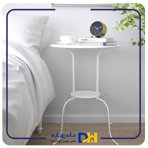 میز عسلی پایه دار فلزی ایکیا LINDVED