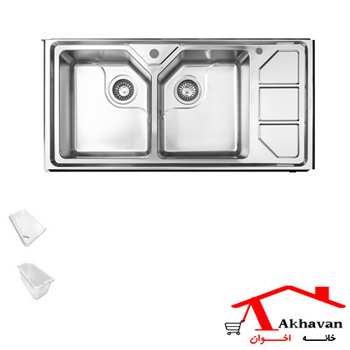سینک ظرفشویی توکار کد 326S اخوان