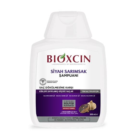 شامپو سیر سیاه بیوکسین ضد ریزش و مناسب انواع مو 300 میل Black Garlic Shampoo Bioxcin