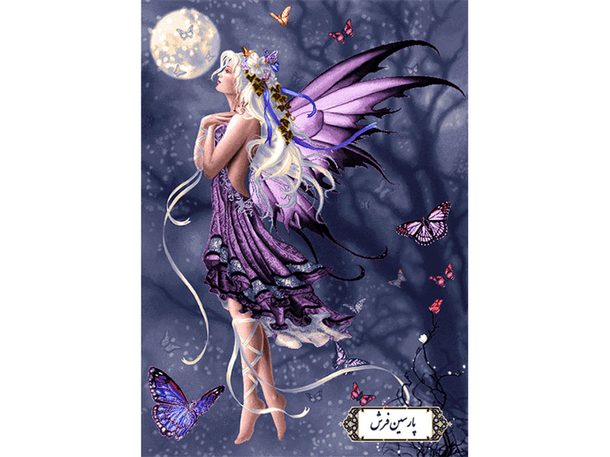 نخ و نقشه تابلو فرش طرح فرشته - کد NC6410