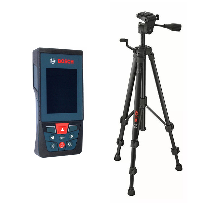 متر لیزری بوش مدل GLM 100-25 C / ISO NORM 16331-1 + BT150 + Red Glass Laser برد 100 متر - سرمه ای