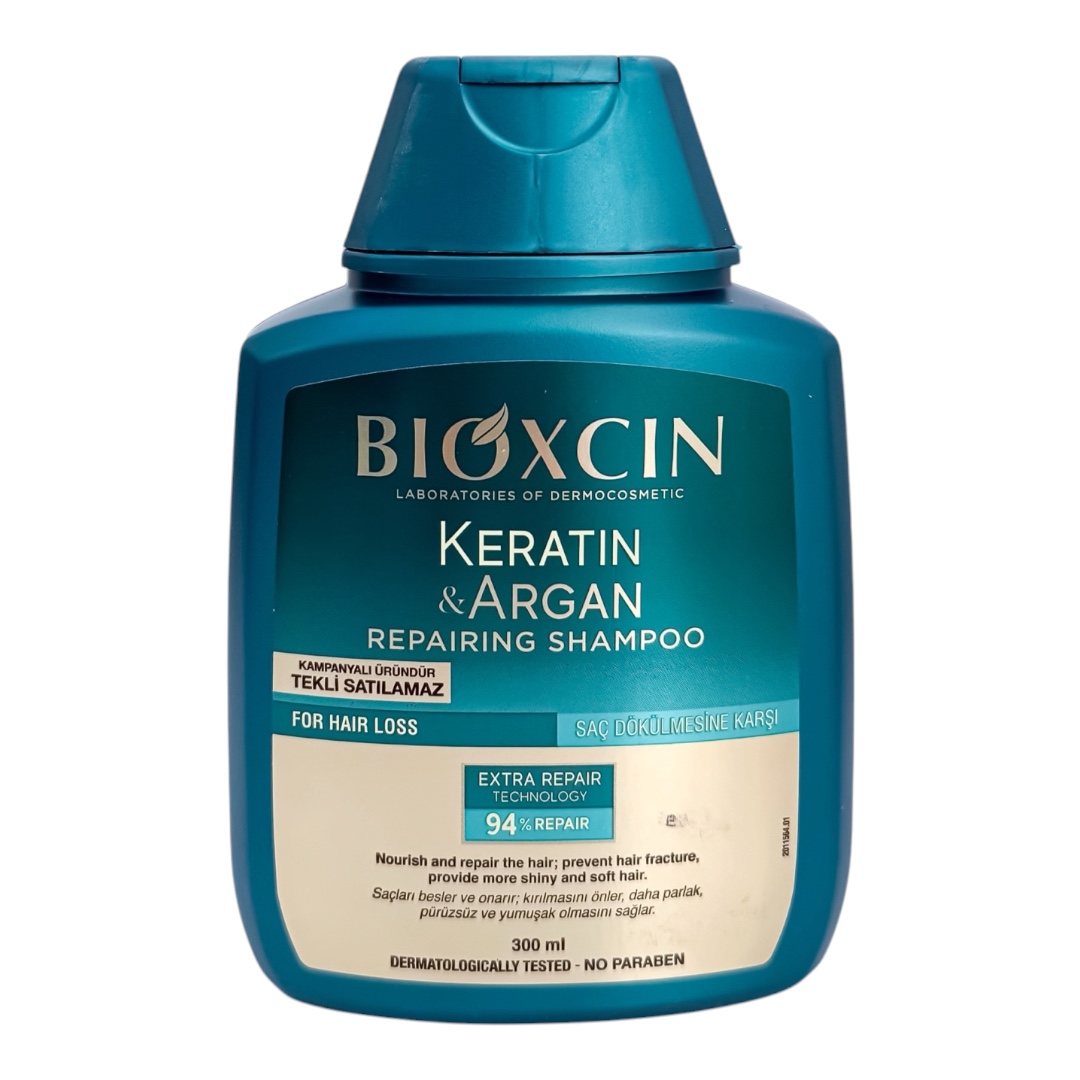 شامپو ترمیم کننده کراتین آرگان بیوکسین Bioxcin حجم 300 میل