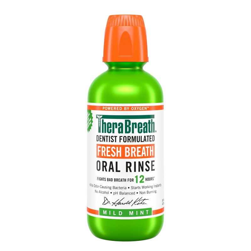دهانشویه ترا برث TheraBreath Dentist Formulated Fresh Breath Oral Rinse Mild Mint