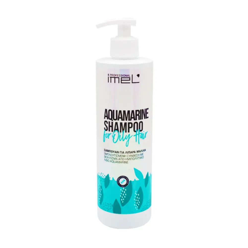 شامپو موی آکوامارین ایمل 500 میل مناسب برای موهای چرب Imel Aquamarine Shampoo For Oily Hair