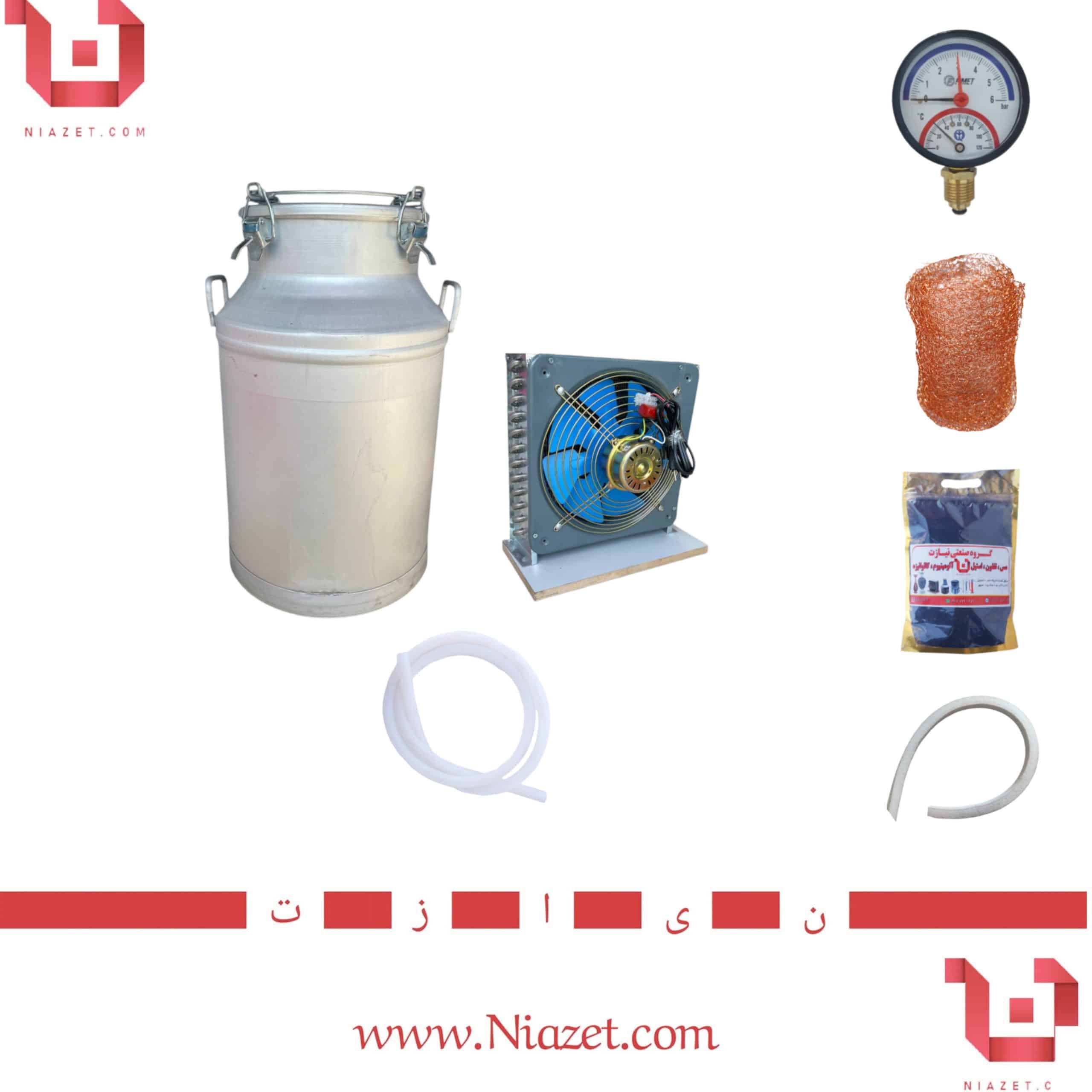 دستگاه گلاب گیری (اقتصادی) با کندانسور برقی استیل (15 تا 220 لیتر)