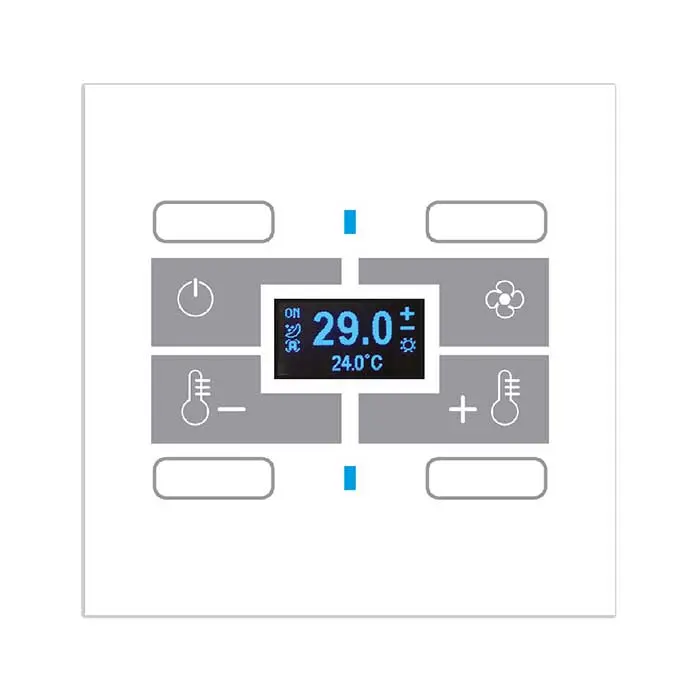 کلید هوشمند ترموستاتیک QUBIK BUTTON Glass thermostat 4 buttons 80X80 White