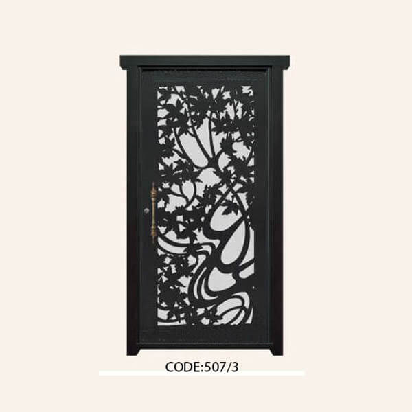 درب یک لنگه فلزی CNC طرح 507