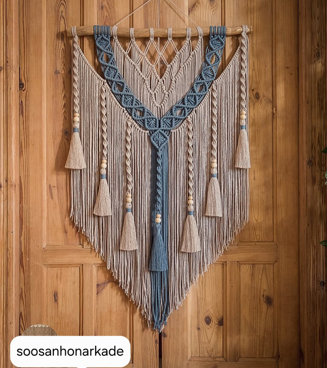 دیوارکوب مکرومه کد 324 برند گره چی و رنگ دلخواه