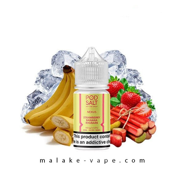 سالت توت‌فرنگی موز ریواس (30میل) POD SALT NEXUS STRAWBERRY BANANA RHUBARB