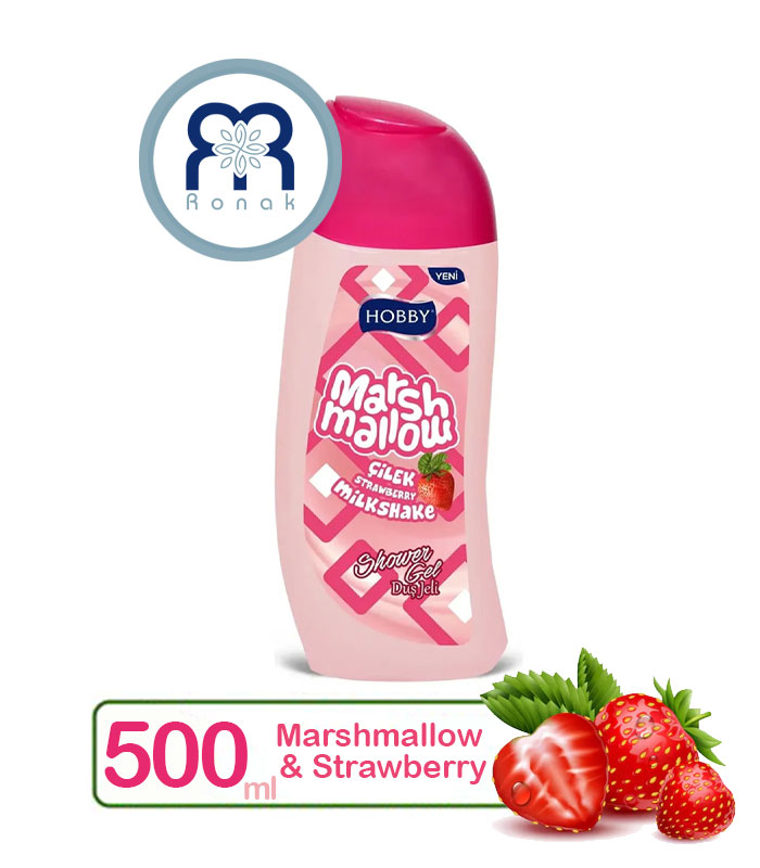شامپو بدن هوبیHOBBY مدل Marshmallow با رایحه توتفرنگی حجم 500 میل (کپی)