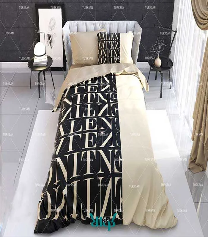 روتختی مشکی کرم یک نفره کد d255