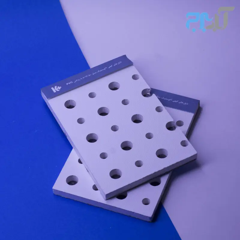 تایل گچی آکوستیک نامنظم 8/12/36 روکش PVC(بسته شامل3.6مترمربع)