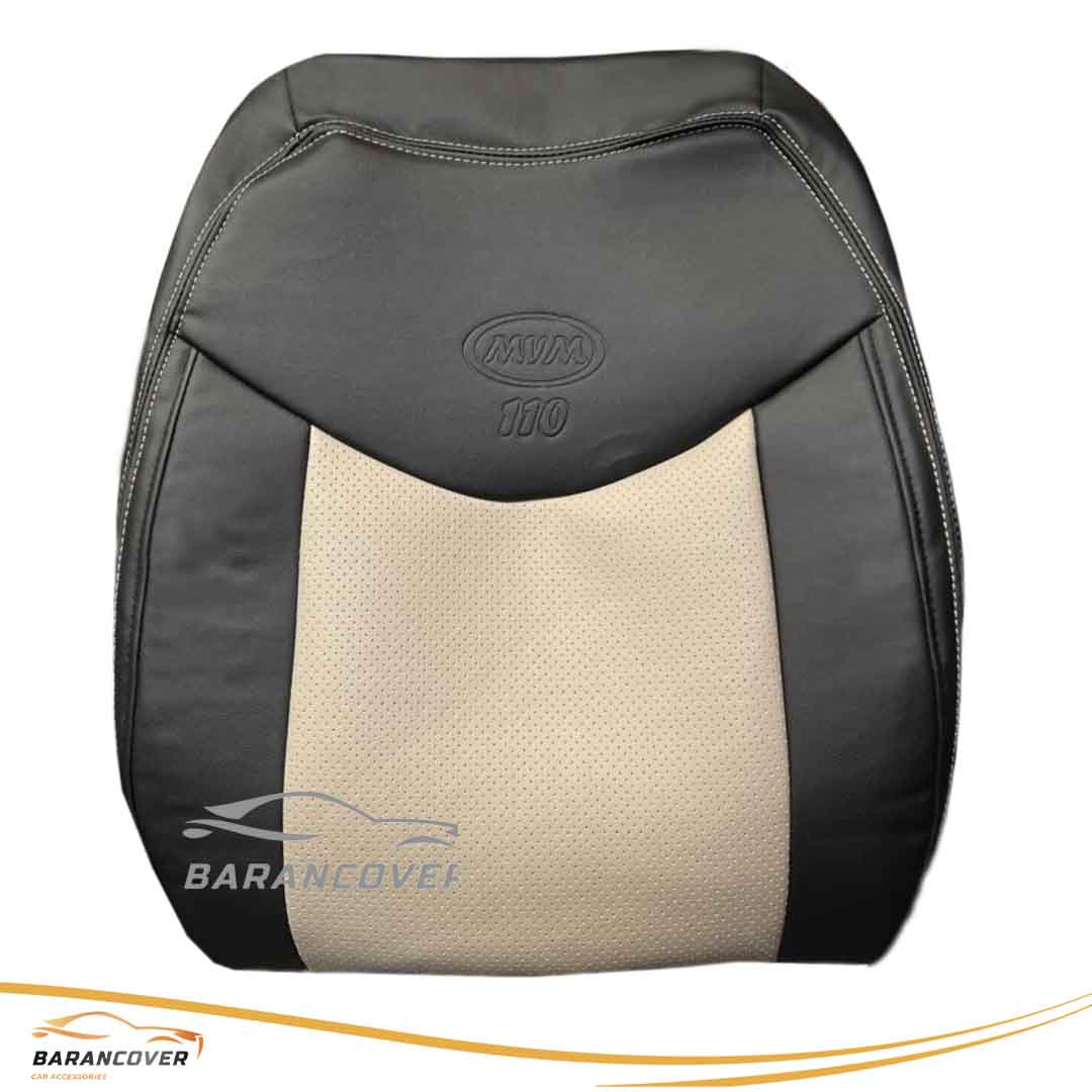 روکش صندلی ام وی ام mvm 110 قدیم چرم رنگ مشکی کرم