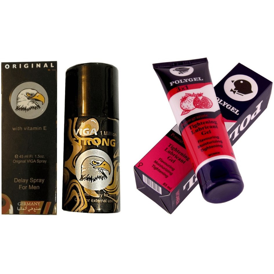 پلی ژل تنگ کننده بانوان + اسپری تاخيری ویگا دوز یک میلیون