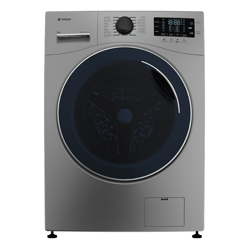 ماشین لباسشویی 9 کیلوگرم اتوماتیک اسنوا مدل SNW-9050S - نقره ای