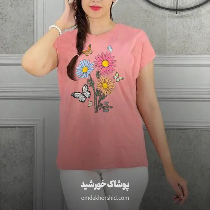 تیشرت بابونه قواره دار کد 2