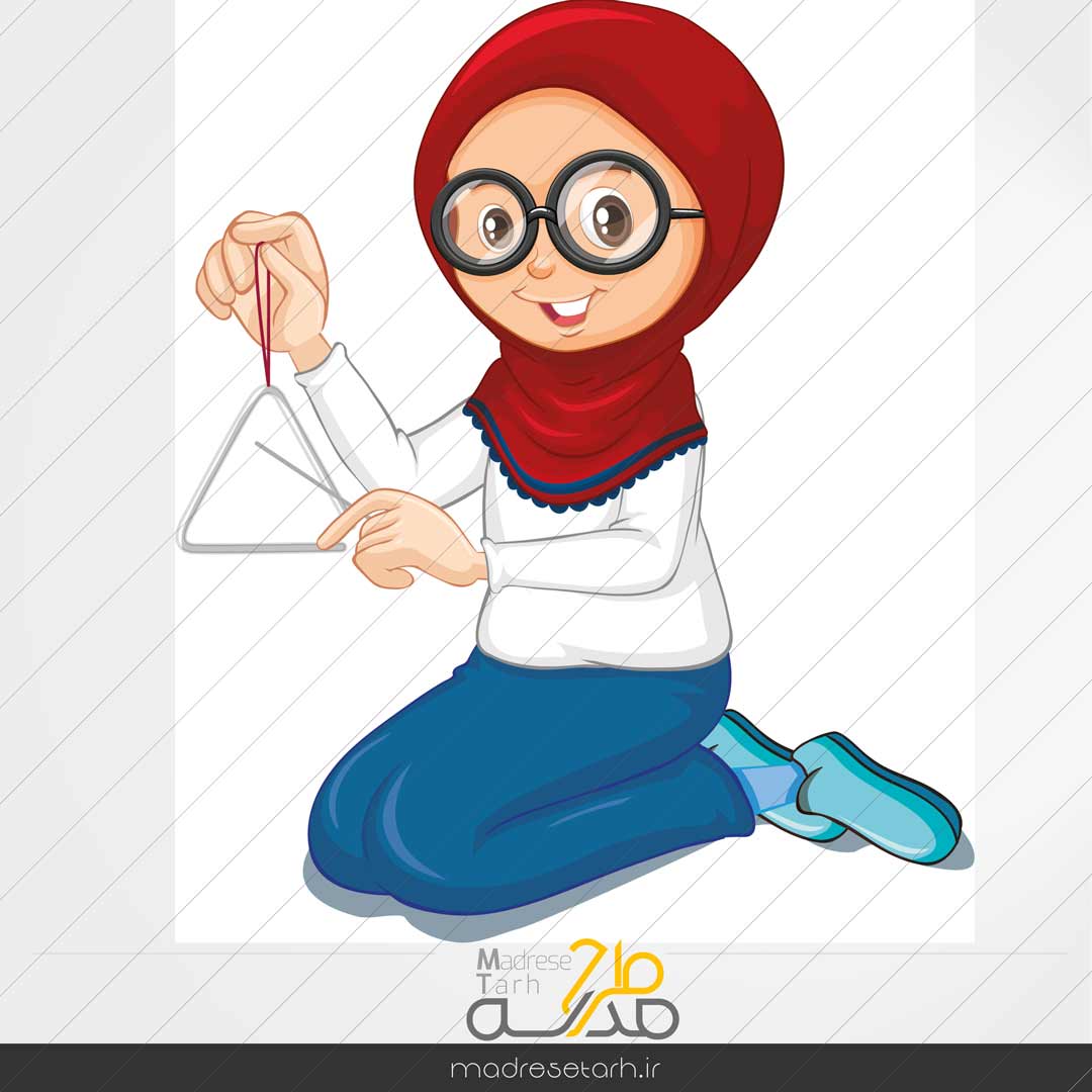 وکتور دختر نوجوان با حجاب