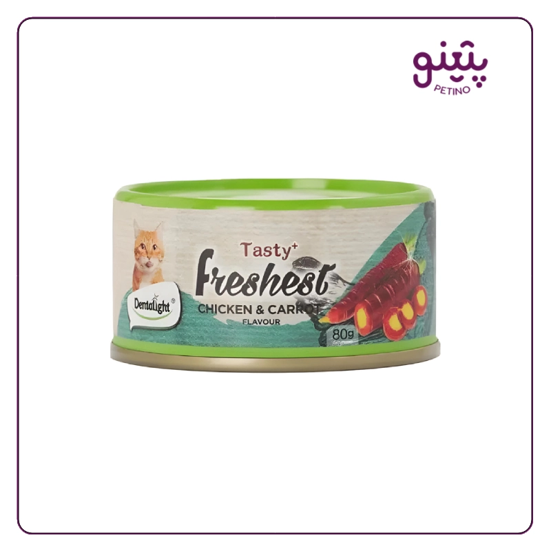 کنسرو گربه دنتالایت با طعم مرغ و هویج