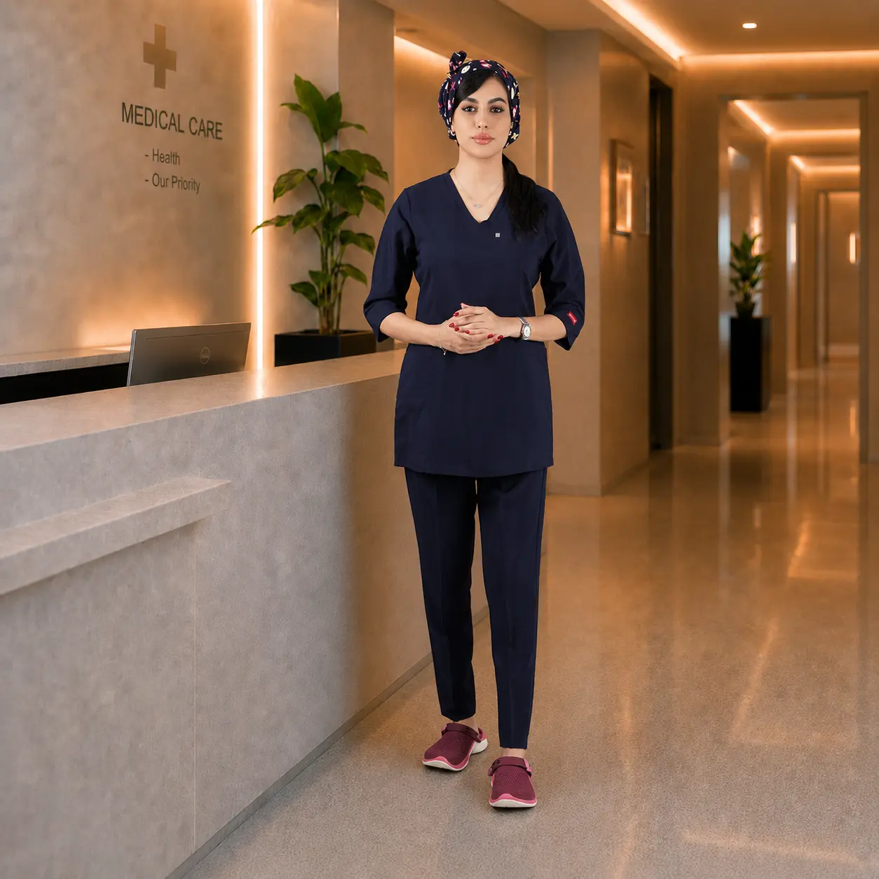 تونیک شلوار مدل (U-flex) سرمه‌ای
