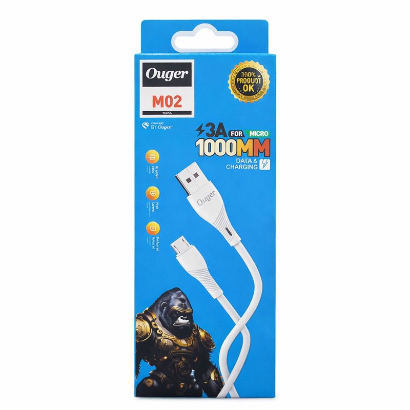 کابل شارژ Ouger M02 Micro USB با پشتیبانی 3A