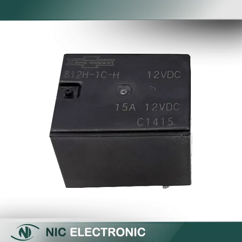 رله 12V پایه میلون تایوانی 15A مارک SONG CHUAN کد 812H-1C-H