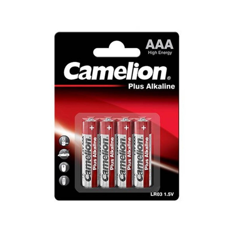 باتری نیم قلمی  Camelion  مدل plus alkaline AAA چهارتایی