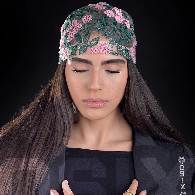 Pink spring scarf
